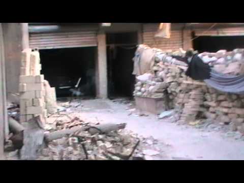 استهداف نقاط قوات النظام في حلب بواسطة صاروخ محلي الصنع من قبل كتيبة جند سيدنا محمد