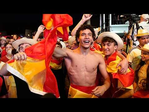 Video Thumbnail: Spain fans celebrate World Cup semi-final place after Belgium win