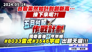 【量子戰情室】#陳武傑0514 台股果然如計劃創新高…接下來呢?!五月台股作戰計劃…國泰金後，今年換#8033雷虎#3546宇峻 出頭天囉!!! (圖)