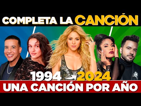 Completa las letras de la canción 🎵 una canción por año desde 1994 hasta 2024