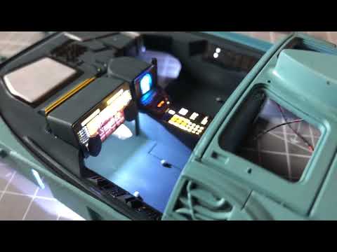 Fujimi 1/24 Blade Runner Spinner Cop Car Cockpit Lights Test #bladerunner