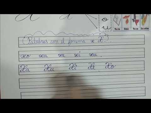 Fonema letra cursiva X - x