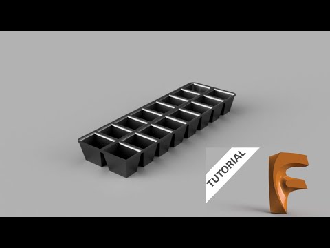 ICE CUBE TRAY model in fusion 360 tutorial for beginners