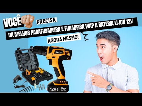 A Melhor👌 Parafusadeira E Furadeira WAP A Bateria Li-Ion 12V❤️