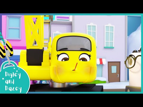 🚧 Dazey is Sick 🚜 | Digley and Dazey | Kids Construction Truck Cartoons