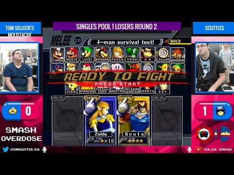 Smash Overdose 4 - Tom Selleck's Moustache (Sheik) vs Scuttles (Captain Falcon) - Pools