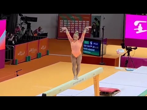 Brazilian star Flavia Saraiva 🇧🇷 scores 13,833 on beam - Qualifications - World Championships 2025