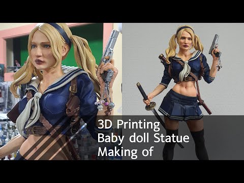 Sucker Punch Babydoll statue making of