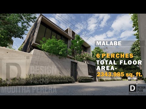 136.PROPOSED NEW HOUSE AT MALABE SRI LANKA (Land Size - 6Purches / Floor Area -2343.985 Sqft)