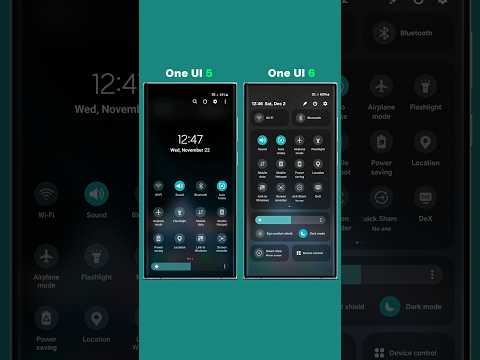 Samsung One UI 5 vs 6 Quick Panel
