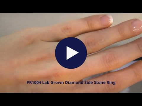 PR1004 Lab Grown Diamond Side Stone Ring