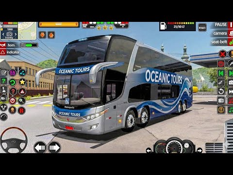 Euro Coach Bus Simulator 3D | City Offroad Coach Passenger Bus Driving (4K Gameplay)