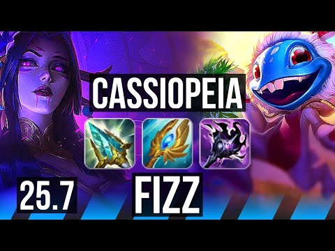 CASSIOPEIA vs FIZZ (MID) | EUW Master | 25.7