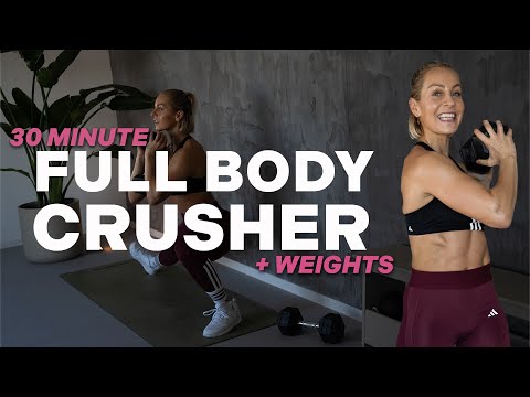 30 MIN FULL BODY CRUSHER | Strength and Conditioning | With Weights | Dumbbell | NO Repeat