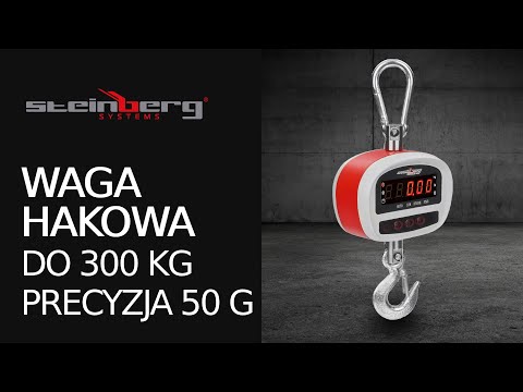 Video - Waga hakowa - 300 kg / 0,05 kg - LED - pilot