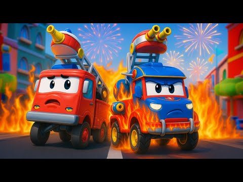 Požar u Auto Gradu: Tko je to napravio? | Vatrogasni Kamioni | Igrajte se sigurno | Super Kamion