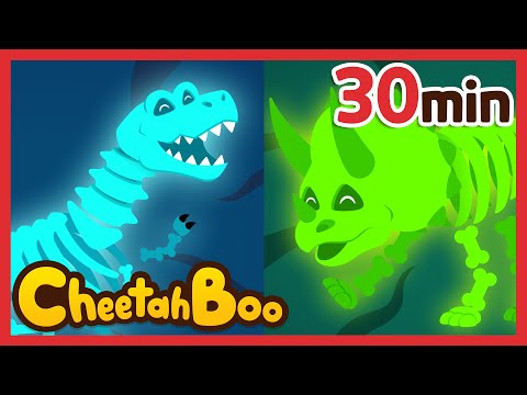 [30min✨] Dinosaur Fossils Song🎨 | Best Dinosaur Song | Nursery Rhymes | Kids Song #Cheetahboo