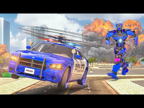 Grand Flying Car Robot Transform War: Robot Games _ android gameplay