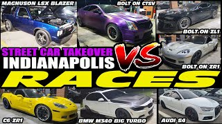STREET CAR TAKEOVER INDY RACES - MAGNUSON S10 BLAZER 8XXWHP, GTR, ZL1, ZR1, M340, CTSV, AUDI S4, MR2