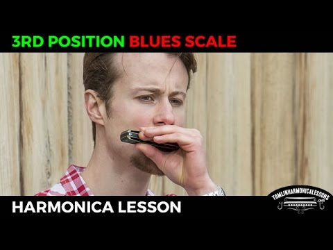 Harmonica Lesson - 3rd position blues scale and how to start improvising with it