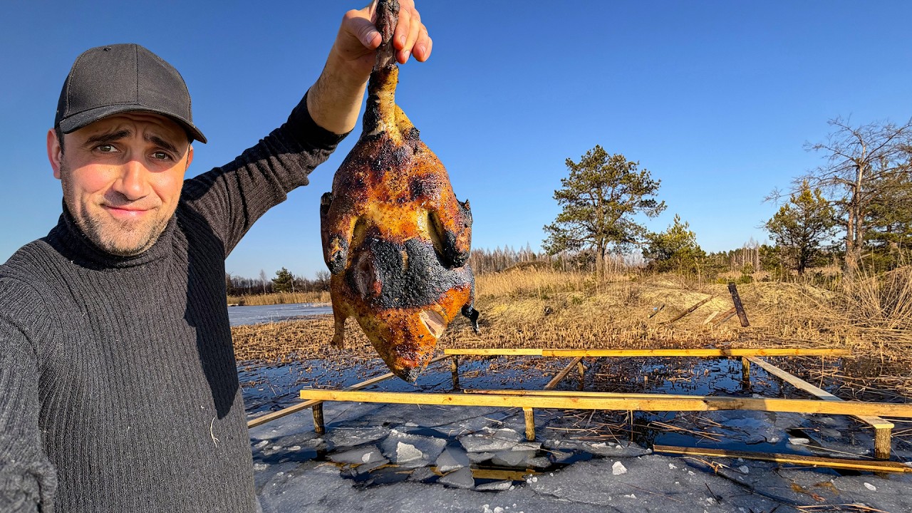 Экстремальная постройка пирсов, на тонком льду. Сделал рыбацкое супер мест 