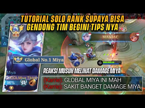 MANIAC MIYA! SOLO RANK TIPS FOR MAKING MIYA? HERE'S THE SECRET, JUST UNDERSTAND THIS! - MLBB