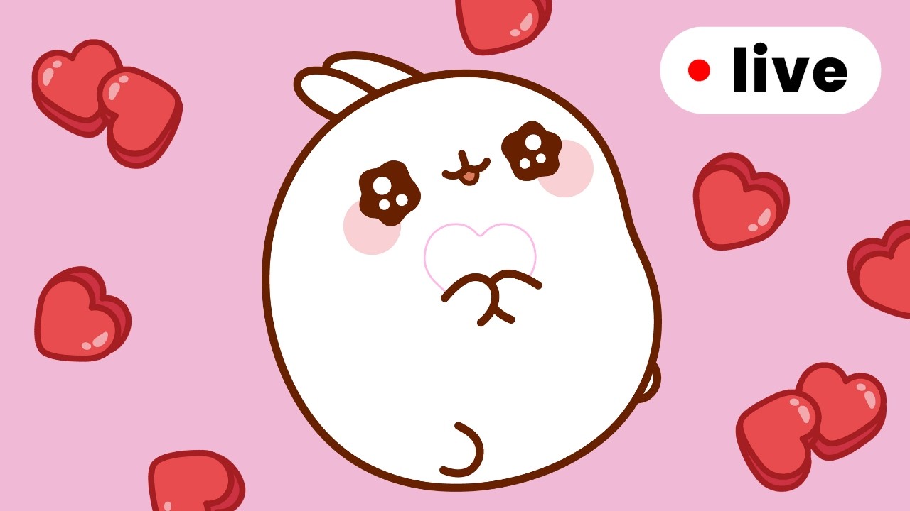 Happy Valentine’s Day! 💖 Molang’s Cutest Love Moments | Live for Kids 🔴