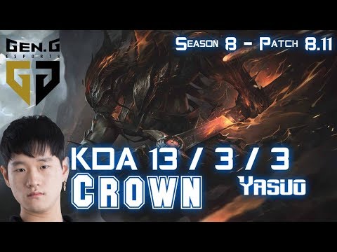 GEN Crown YASUO vs IRELIA Mid - Patch 8.11 KR Ranked
