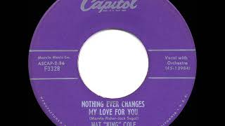 1956 HITS ARCHIVE: Nothing Ever Changes My Love For You - Nat King Cole