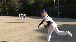 撮影が早く終わった日はもちろん野球練習！