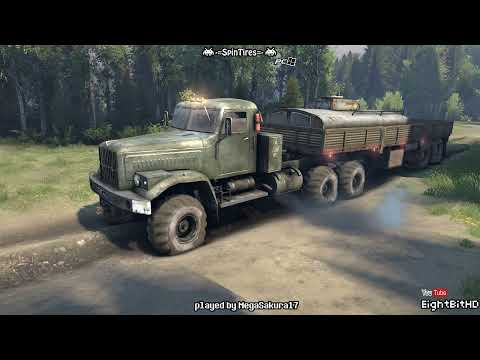KrAZ-255  Semi-trailer Truck Off Road SpinTires Freeride/Walkthrough/Gameplay HD 1080p