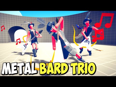 Metal Guitar Bard Trio vs Every Faction - Totally Accurate Battle Simulator