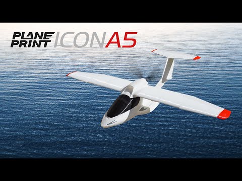 Planeprint ICON A5 fist flight tests