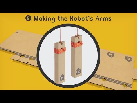 Making the Toy-Con Robot ~ 5/8 Making the Robot's Arms - LABO 02 ROBOT KIT - NO COMMENTARY 1bf