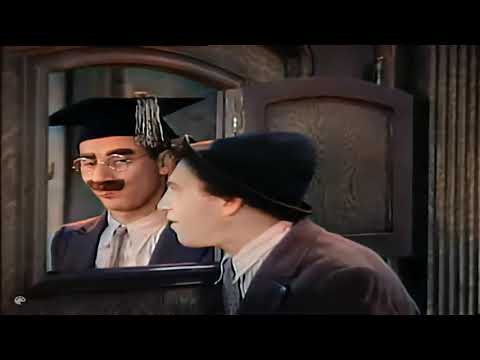 Marx Brothers - Swordfish scene - Colorized