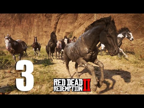 MIGRAÇÃO DE CAVALOS SELVAGENS #03 rumo a floresta - Red Dead Redemption 2