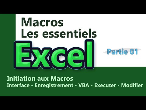 Excel - Initiation aux macros Vba - Partie 01