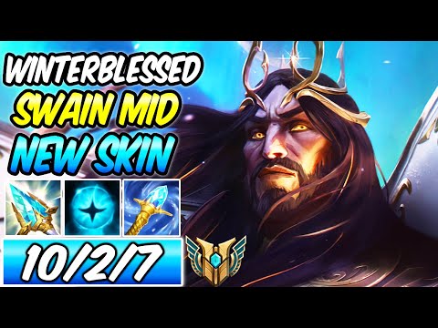 WINTERBLESSED SWAIN MID WITH ROD OF AGES - NEW SKIN | Build & Runes SEASON 13 | League of Legends