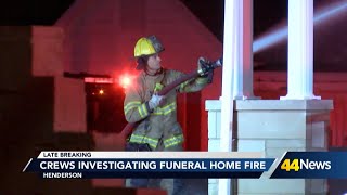 Henderson crews respond to an early morning fire at a funeral home