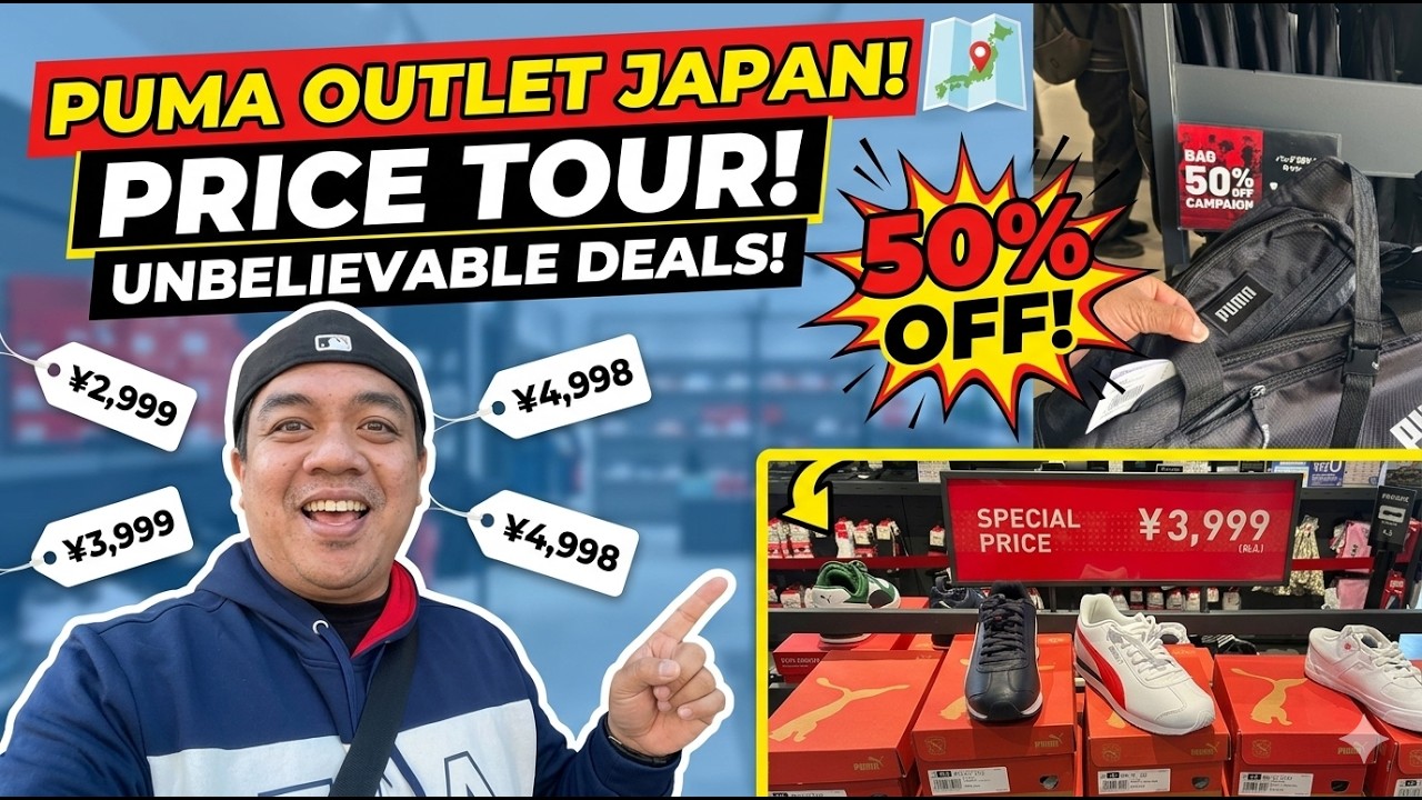 SHOCKING PRICES! 😱 PUMA Shoes for only ¥2,999?! | Japan Factory Outlet Tour