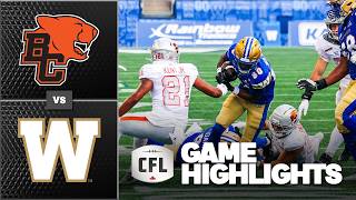 Winnipeg Blue Bombers vs BC Lions