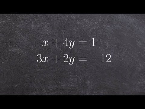 Solve a system of linear equations using substitution