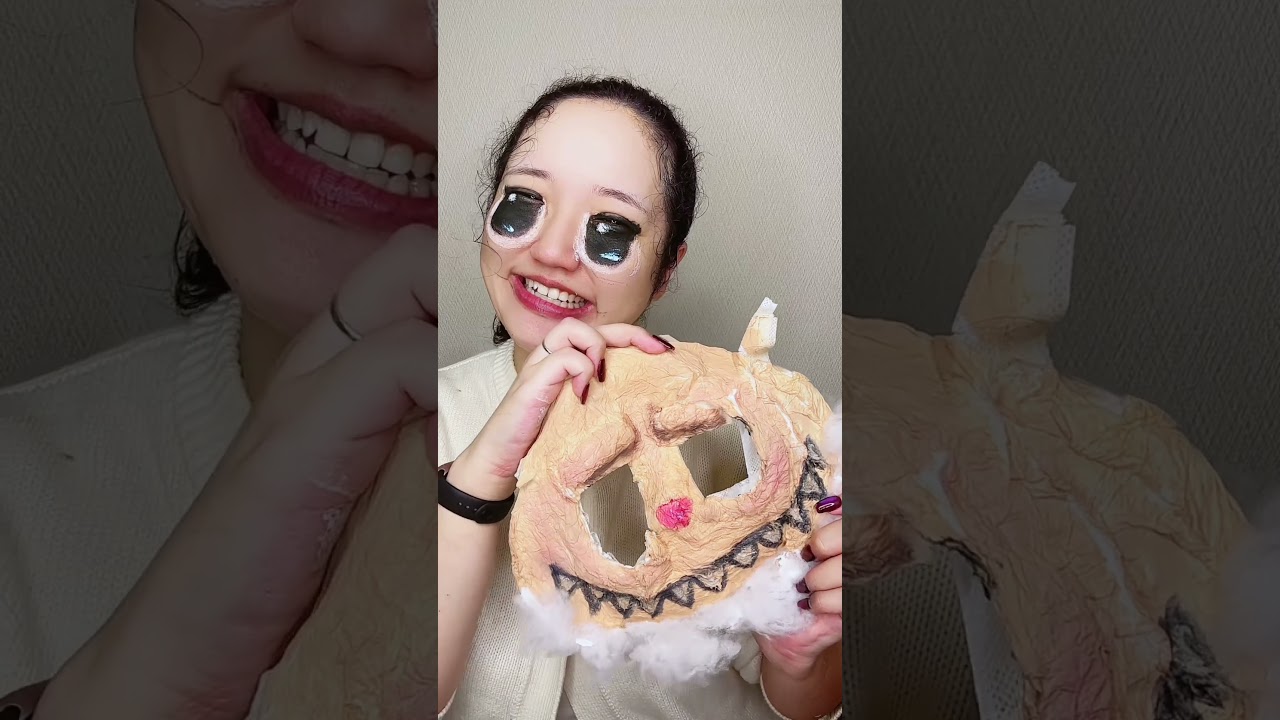 【ハロウィン】ラブブメイクをべりべり剥がすだけの動画🐰【特殊メイク】 #labubu