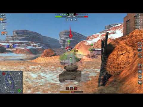 WoT Blitz Mad Games - T26E4 ramming a Mäuschen