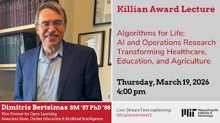2026 Killian Award Lecture: Dimitris Bertsimas