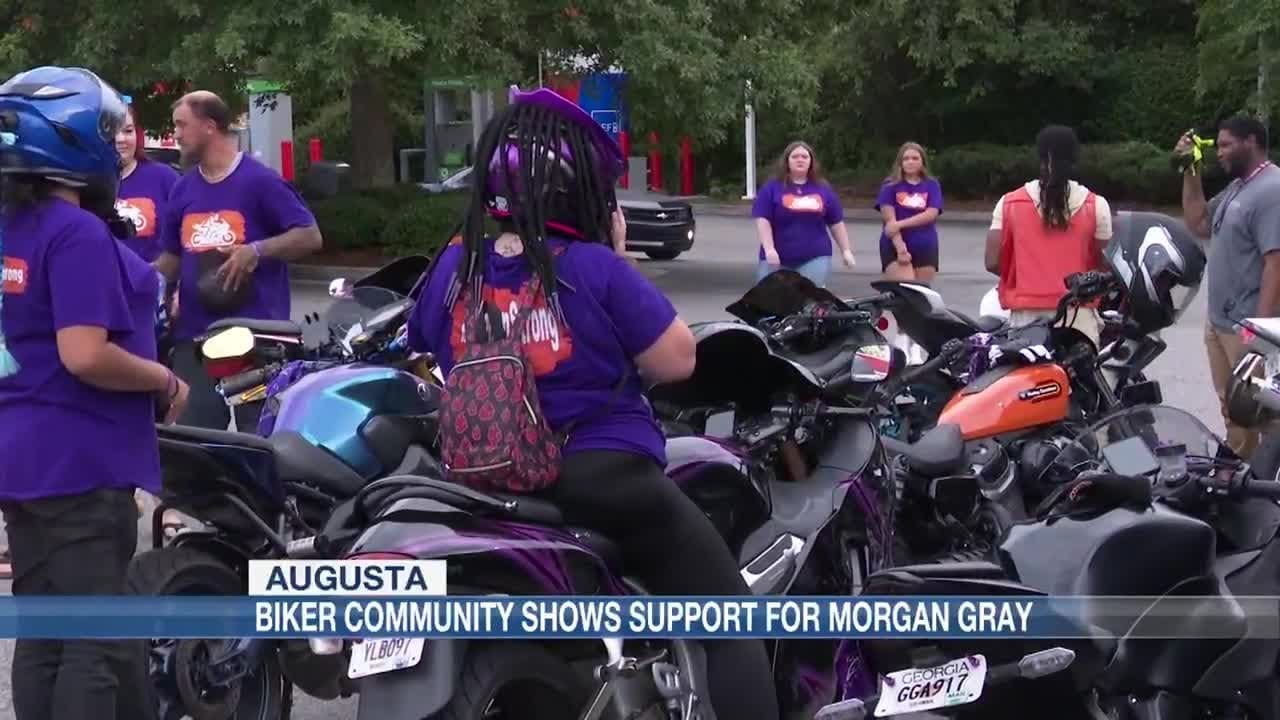 Biker community shows support for Morgan Gray