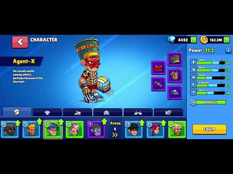 volleyball arena increasing character power