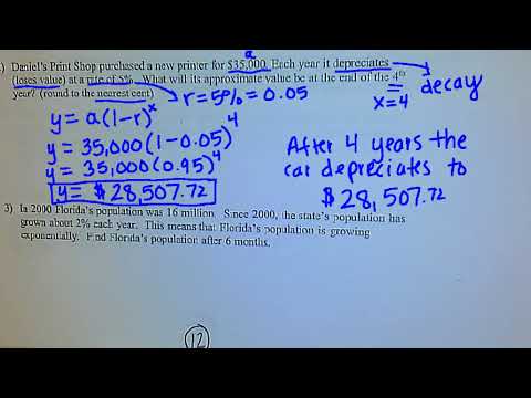 Unit 4 Day 4 - Solving Exponential Growth and Decay Problems
