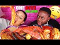 ONE BITE SEAFOOD BOIL MUKBANG CHALLENGE KING CRAB MEGA PRAWNS LOBSTER TAILS 먹방 QUEEN BEAST