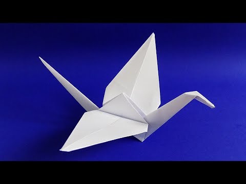 Оригами Журавлик из бумаги
